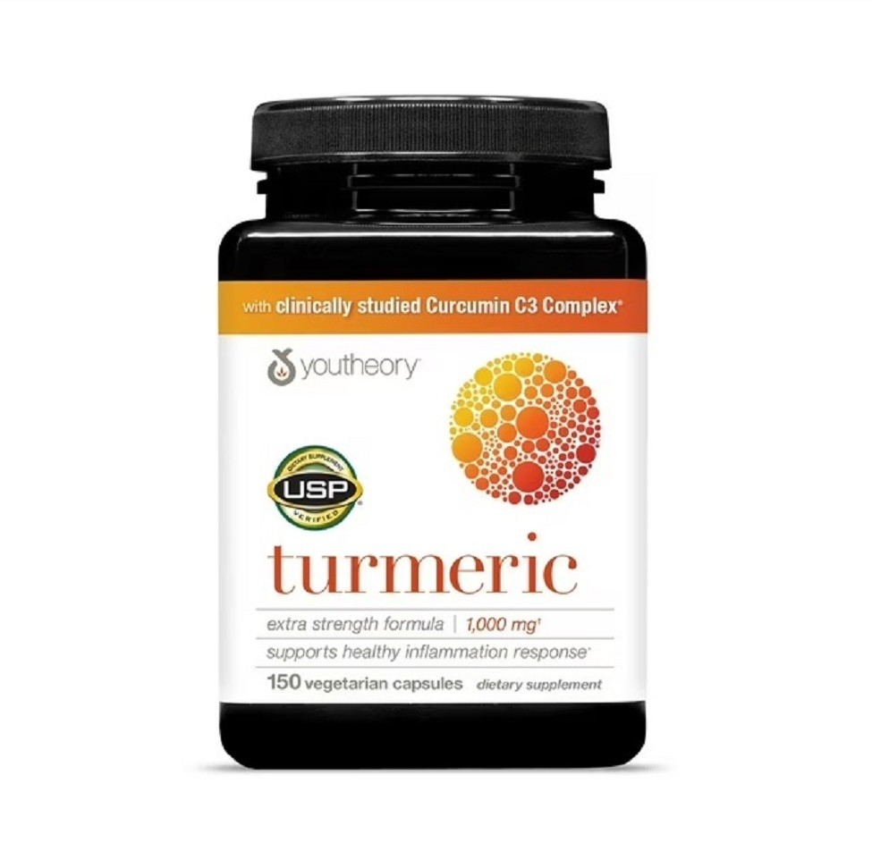 Youtheory Turmeric Extra Strength Capsules (150 Count) exp 01/2028