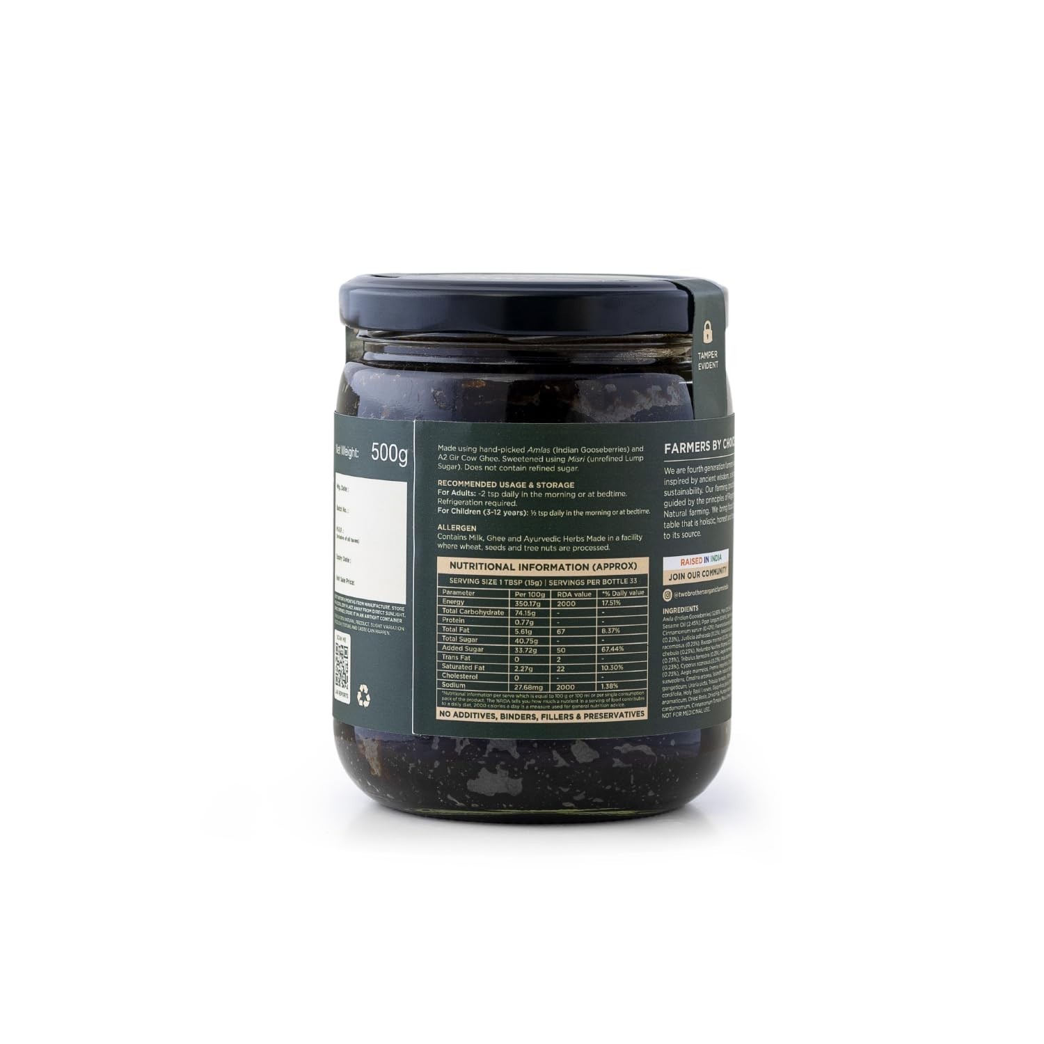 Immunity Booster Chyawanprash with Amla & 40+ Herbs, Anti-Oxidant, 500g