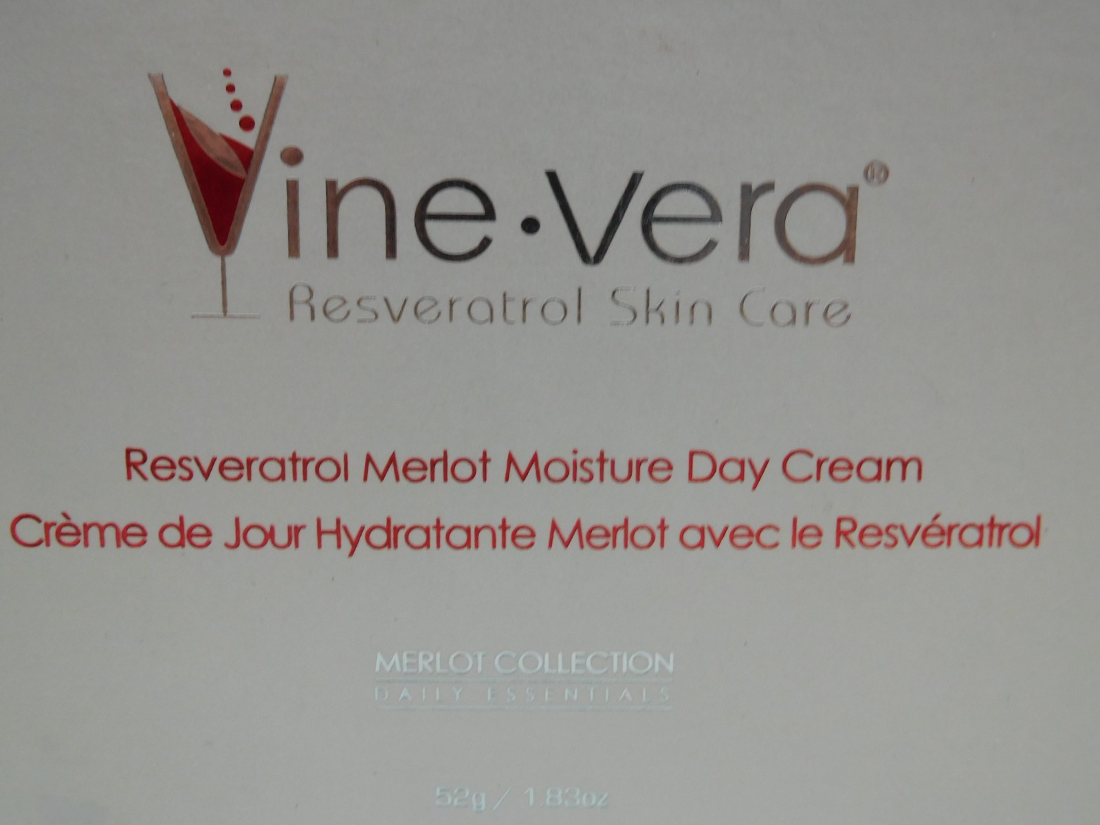 Vine-vera Merlot Moisture Day Cream Resveratrol Skin Care 1.83 oz – New