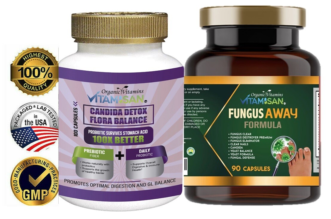 Strength Candida Cleanse Yeast Support cleanser and Detox with Herbs Enzymes 2