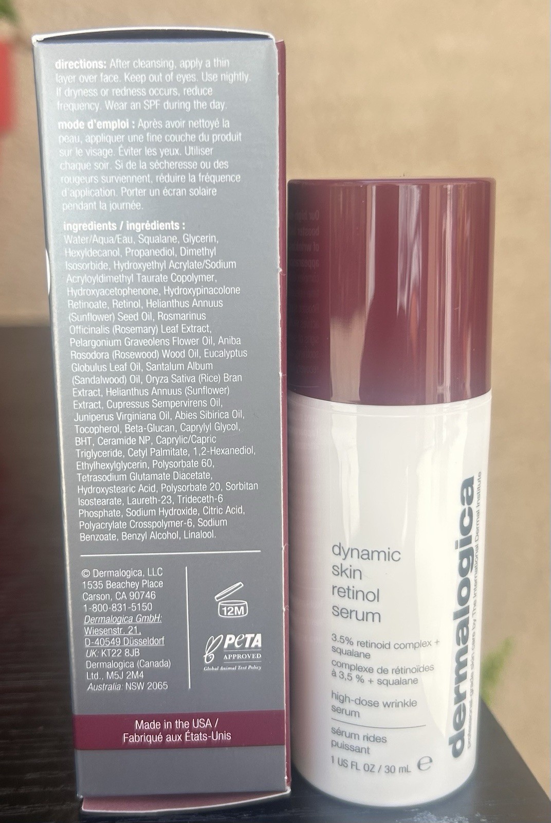 Dermalogica ~ Dynamic Skin Retinol Serum ~ 1.0 fl oz bottle ~ NIB