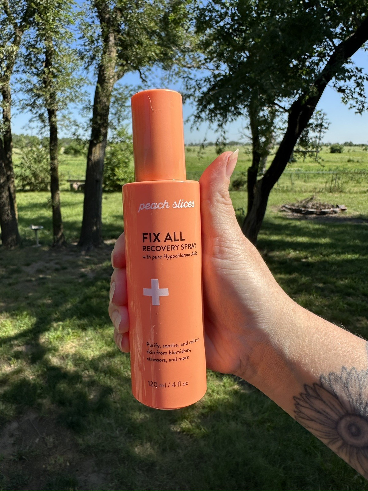 Peach Slices: FIX ALL recovery Spray w/Pure Antibacterial Hypochlorous Acid-NEW
