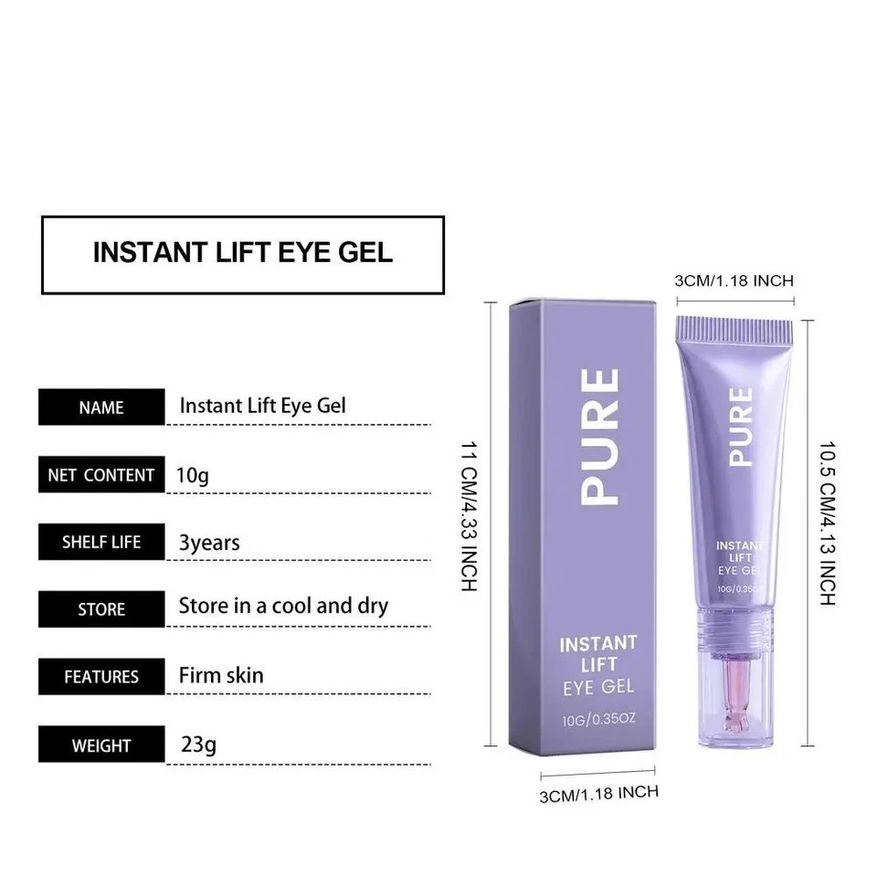 NEW! GOPURE Instant Lift Eye Gel – For Puffiness & Bags, Fine Lines 0.35 Oz