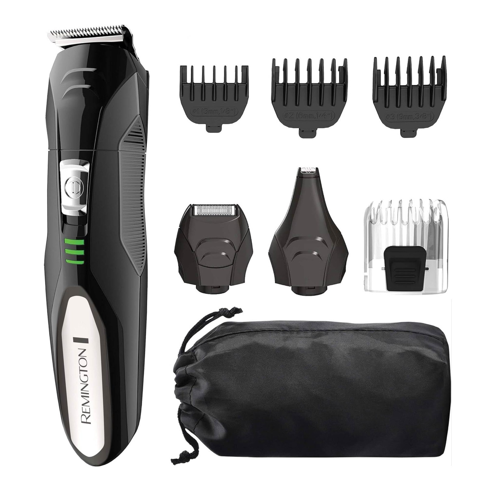 Remington All-in-One Grooming Kit, Lithium Powered, 8 8-piece set, Black