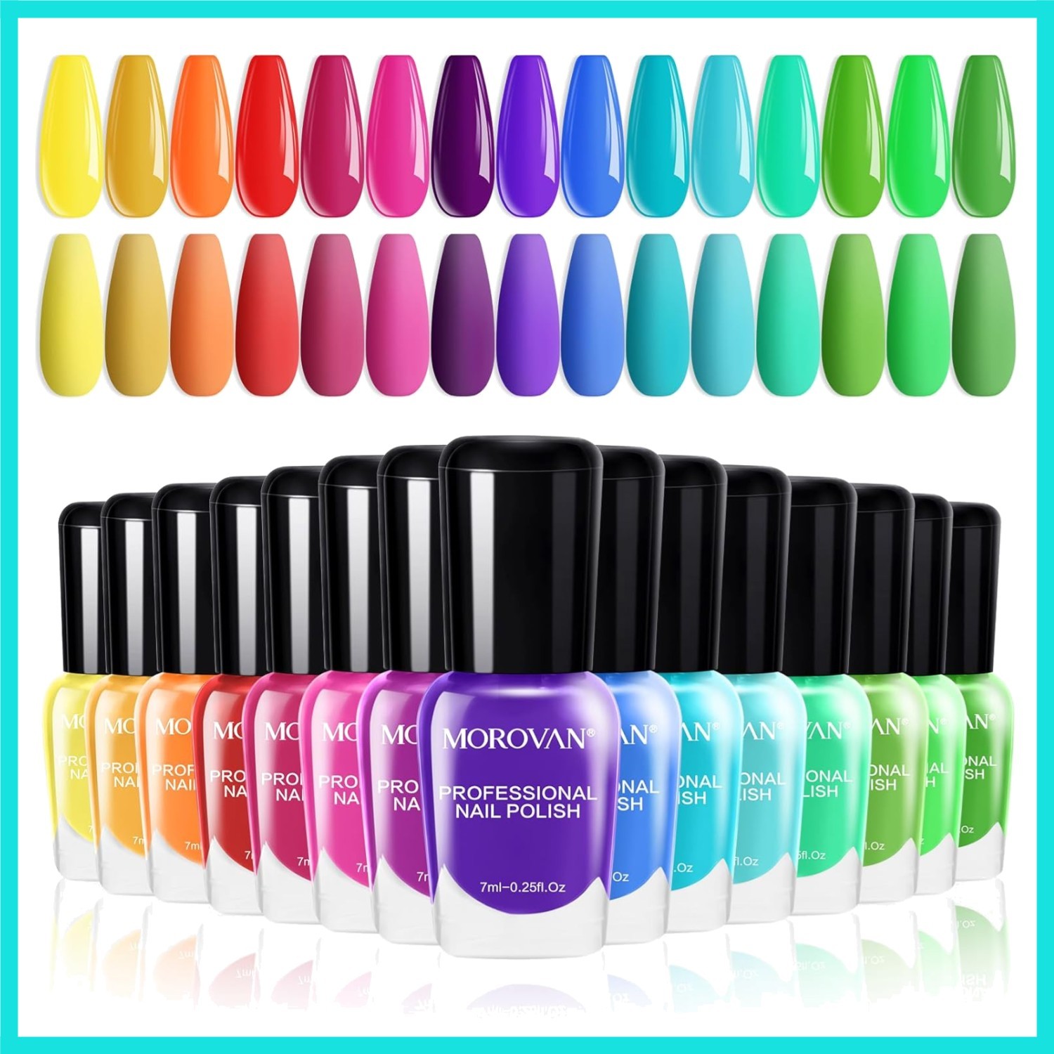 15 Bright Color 0.27oz Air Quick Dry Nail Polish Gift Set for Women