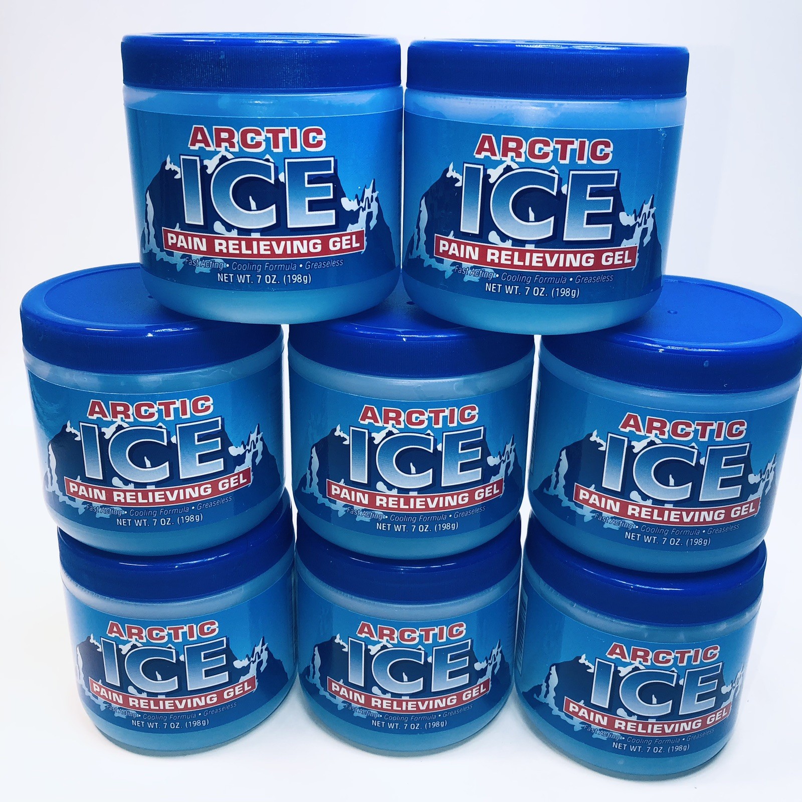 1 ARCTIC ICE Pain Relieving Gel Fast Acting Cooling Formula Greaseless 7 oz ea.