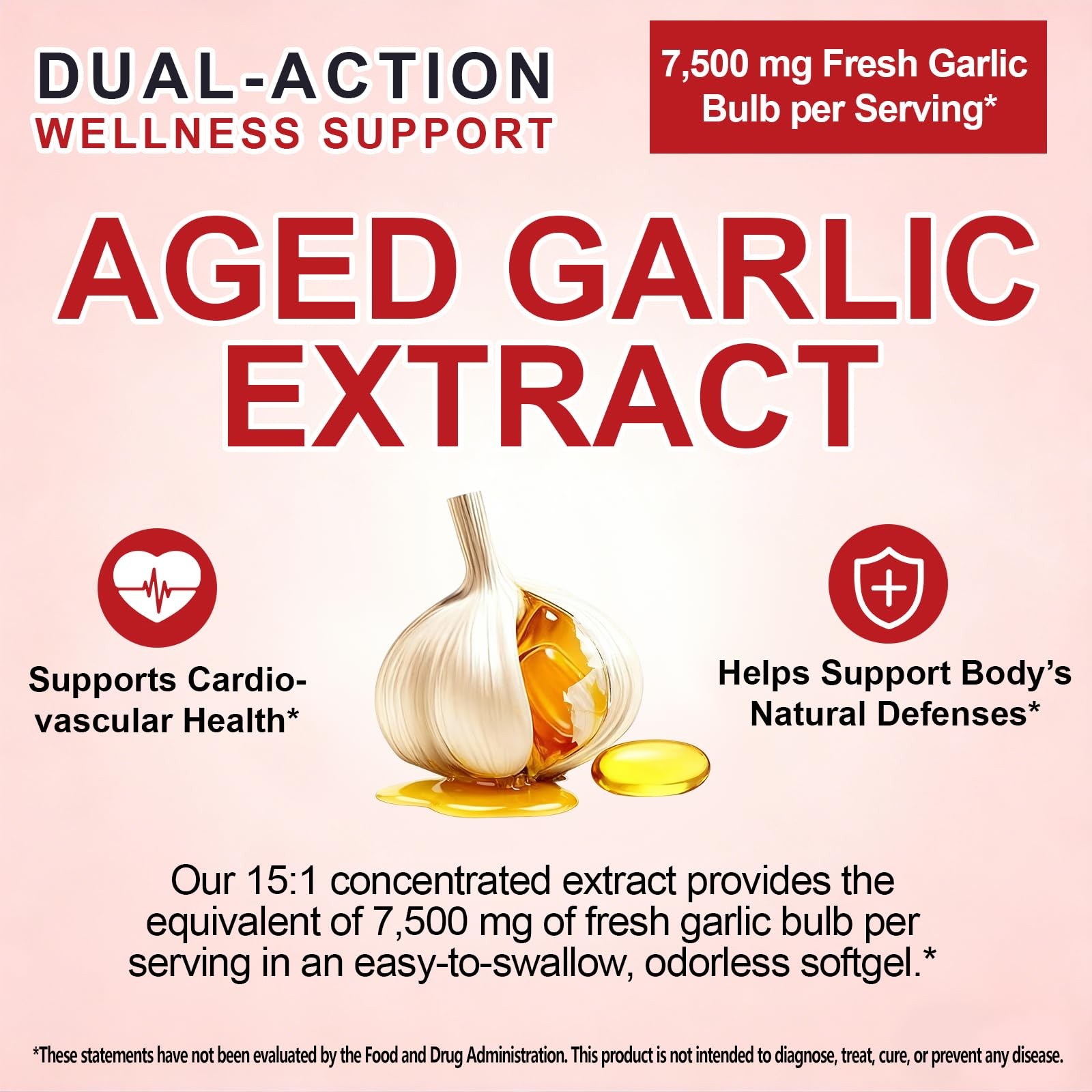 Akeeronn Odorless Aged Garlic Extract Capsules 300 300 Count (Pack of 1)