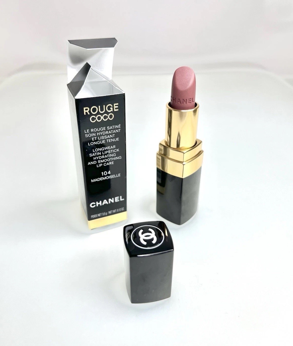 New Chanel Rouge Coco #104 Mademoiselle Satin Hydrating Lipstick