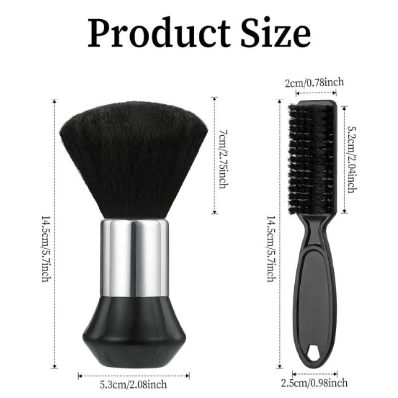 2 Pack Barber Brush Small Brushes Tool for Cleaning Trimmer Hair Clippers