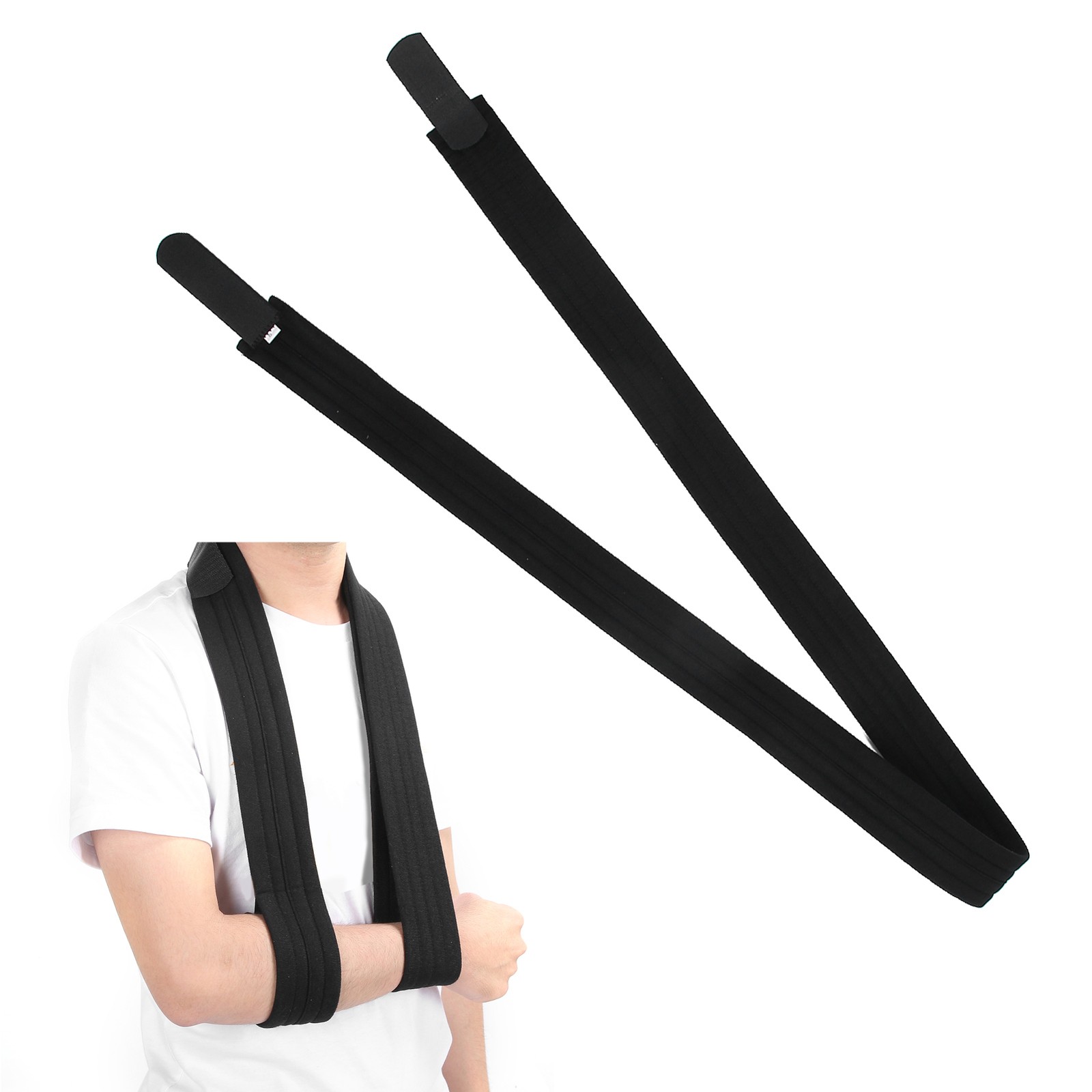 Adjustable Arm Support Strap For Fractured Arm Recovery Black Easy To Use
