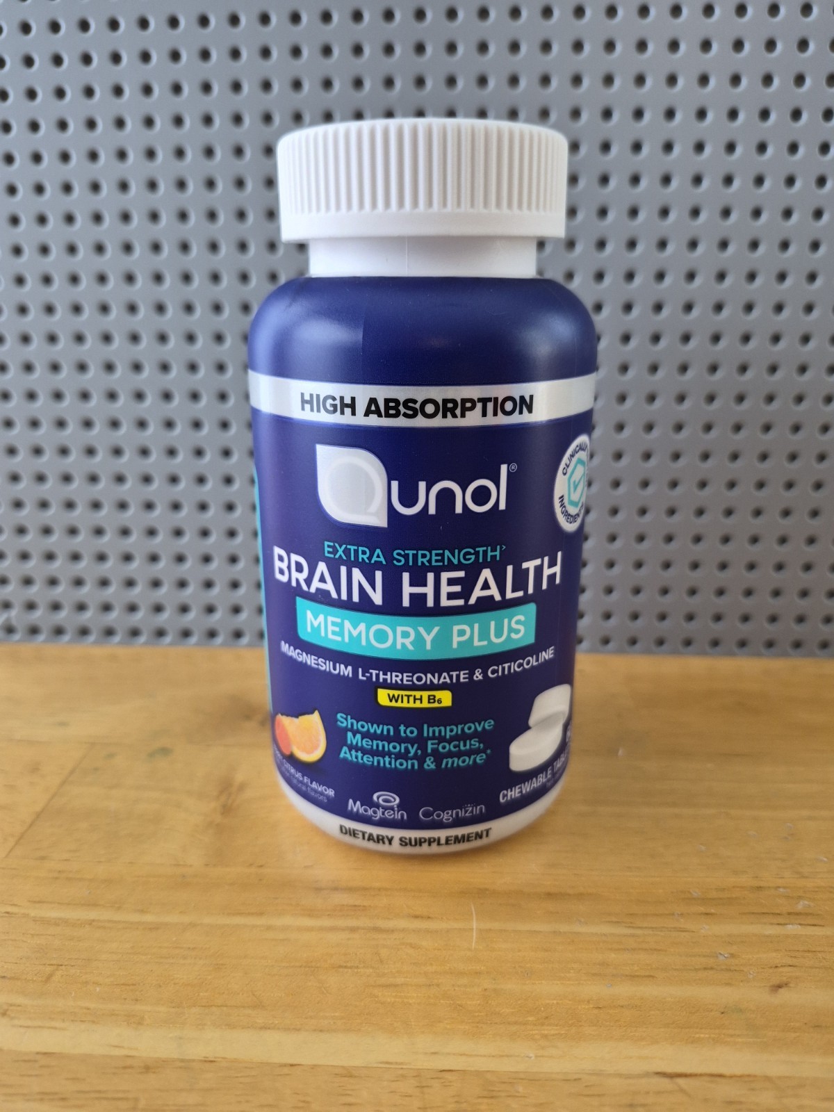 Qunol Brain Health Extra Strength Chewable Tablets