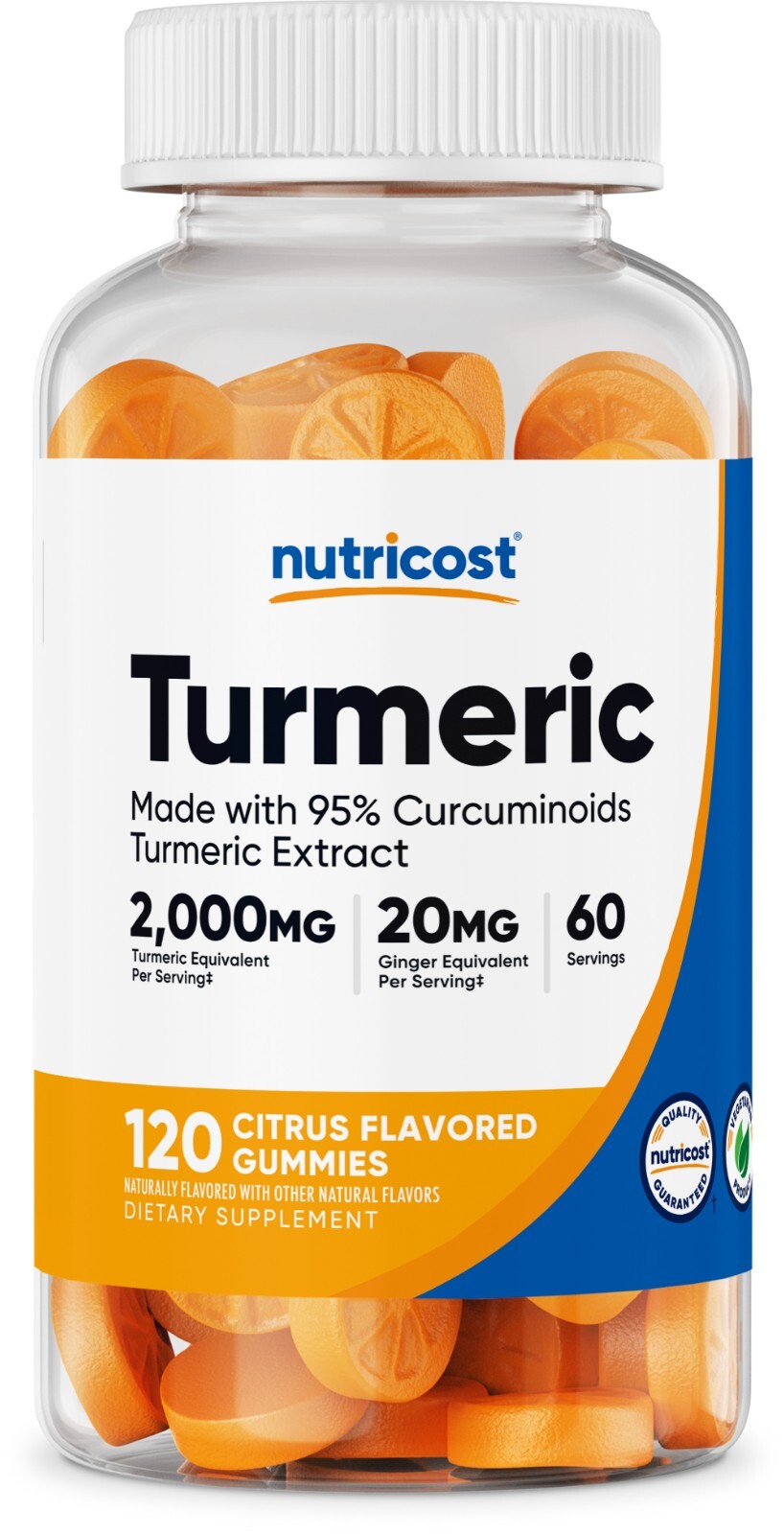 Nutricost Turmeric Gummies 2,000mg Tumeric per serving (120 gummies)