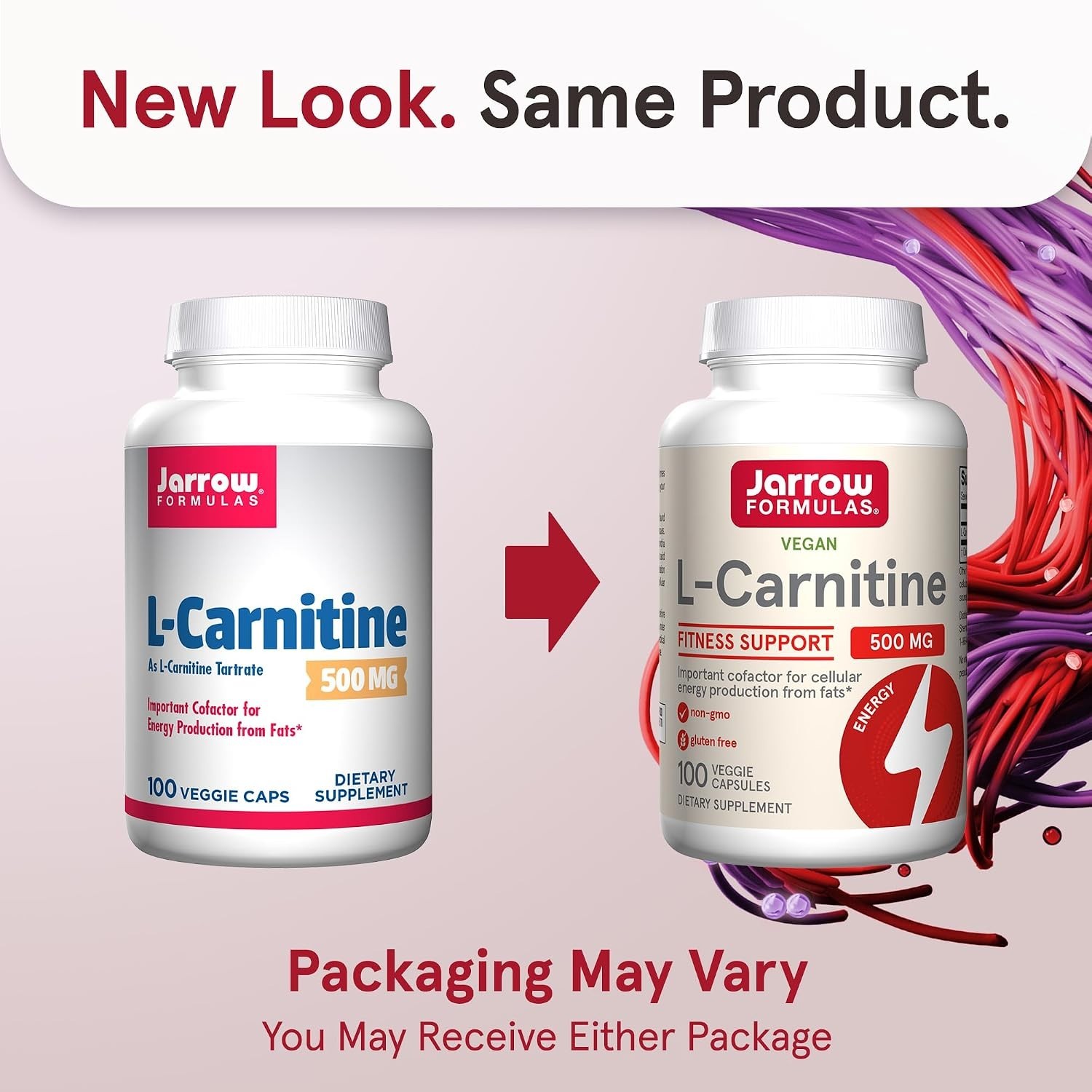 L-Carnitine 500 mg – 100 Capsules for Energy Support & Fat Metabolism