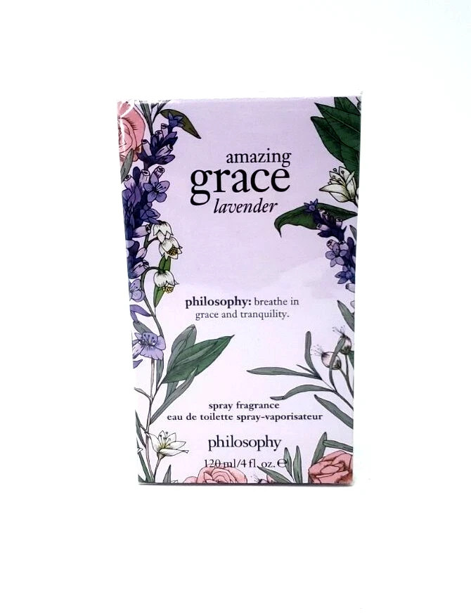 Philosophy Amazing Grace Lavender Eau de Toilette EDT Spray 4oz 120ml SEALED NIB