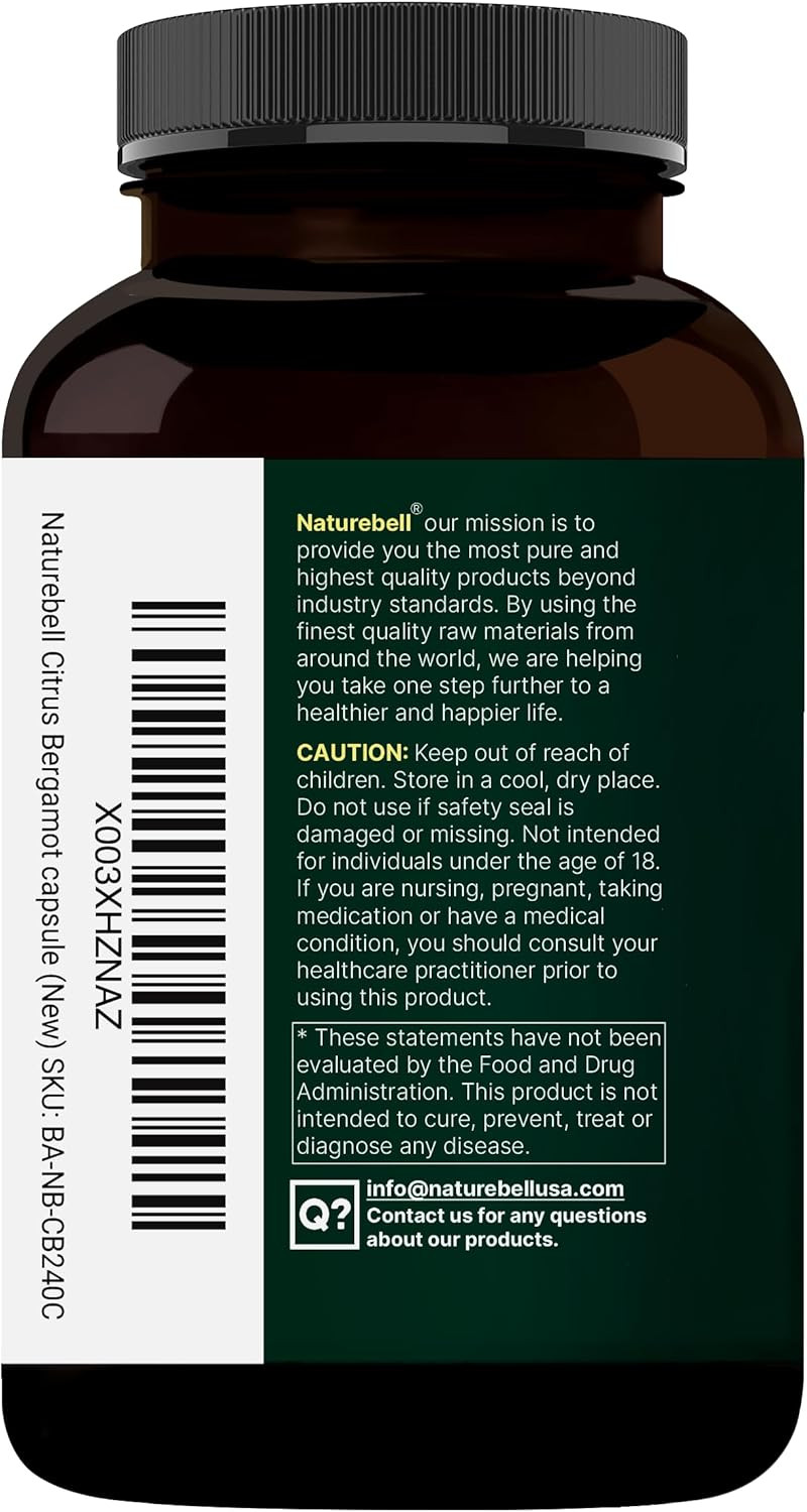 Citrus Bergamot Extract 5000mg Equivalent, 240 Veggie Capsules