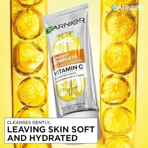 Garnier Vitamin C Face Wash 100g Brightening Cleanser All Skin Free Ship
