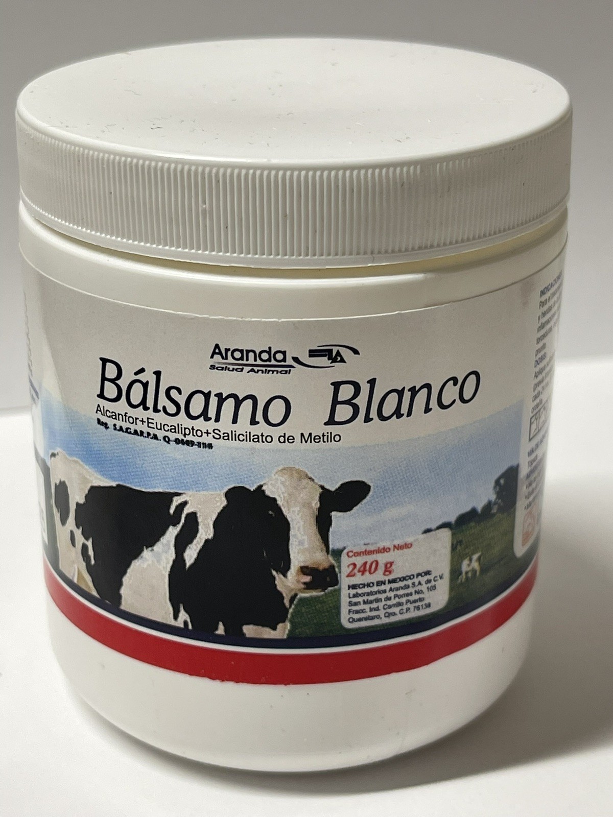 White Ointment / Bálsamo Blanco de la vaca 240 gramos