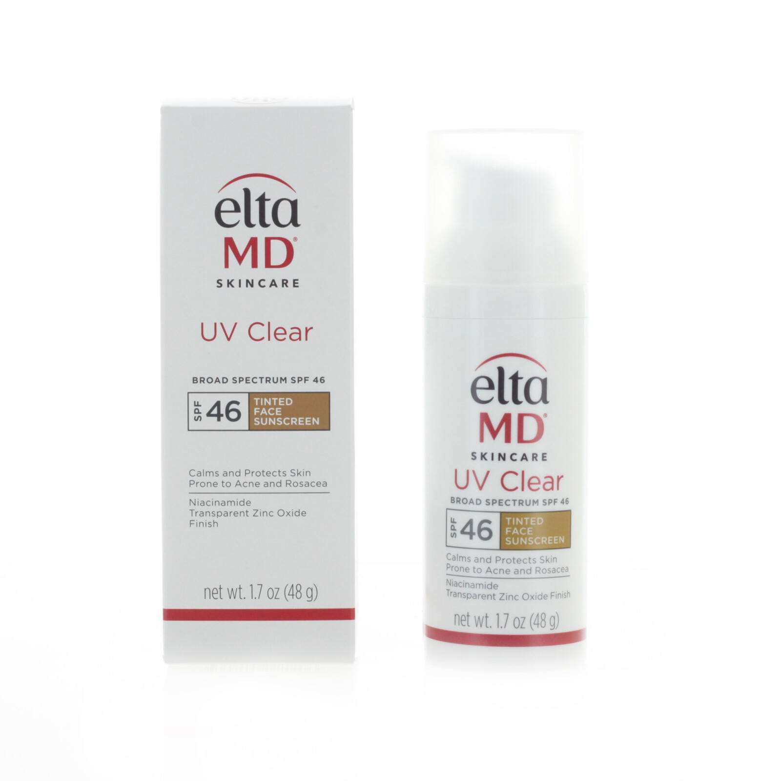 Elta MD UV Clear Broad Spectrum SPF 46 Facial Sunscreen 48g 1.7oz TINTED NEW FA