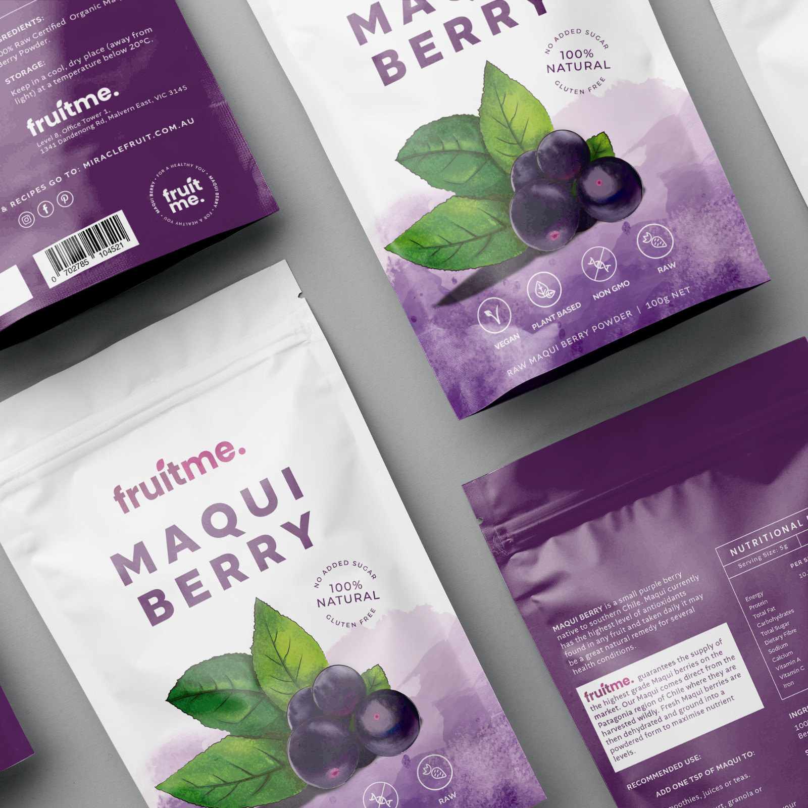 100% Maqui Berry Powder Organic 3.5oz – Highest Antioxidant Super Food FruitMe