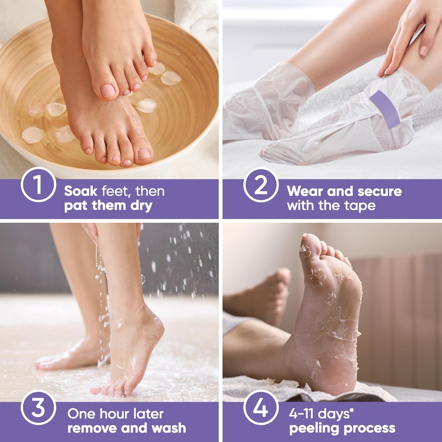 Foot Peel Mask – for Baby Soft Skin – Remove 2 Pair (Pack of 1)