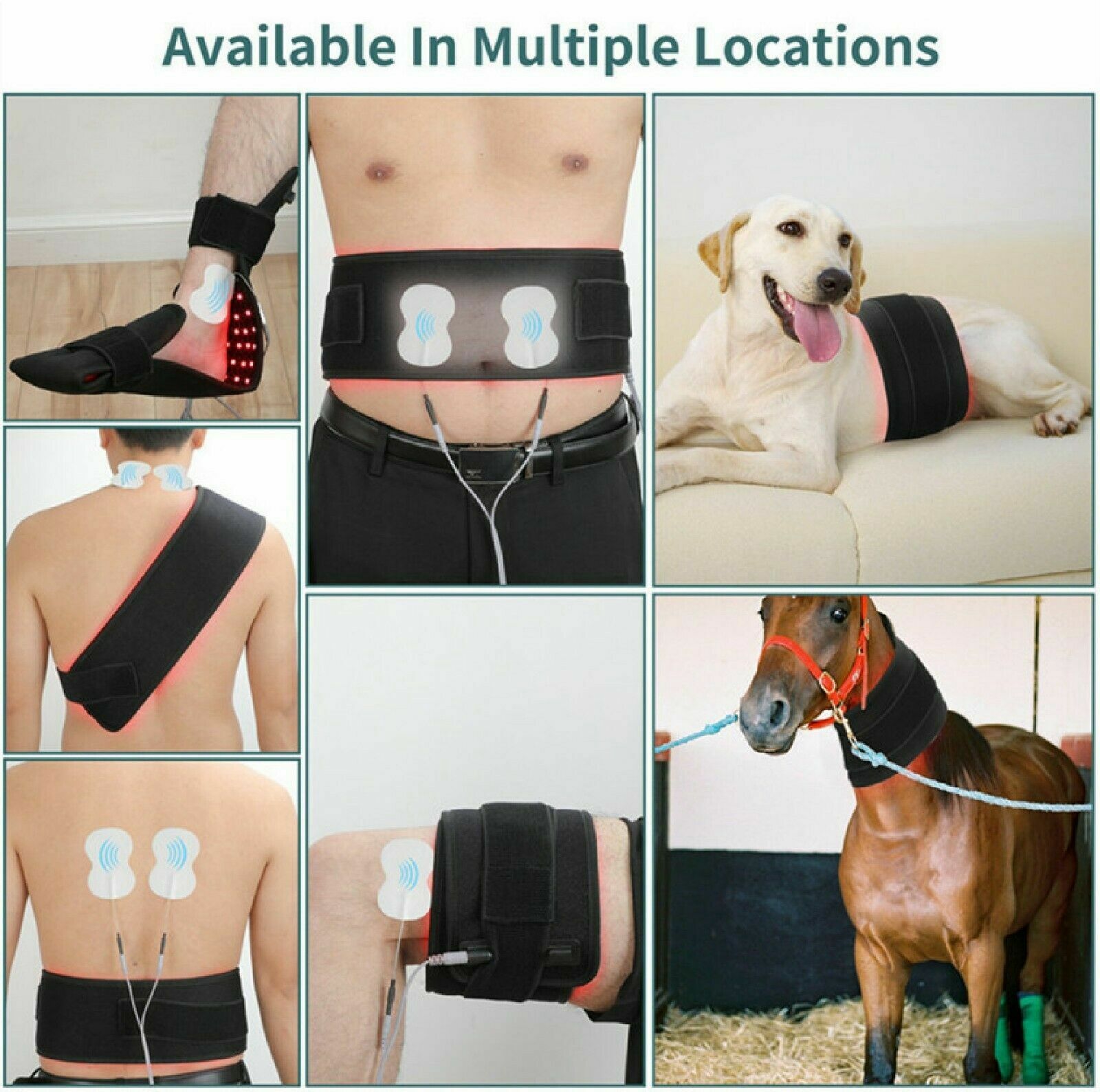 LED Infrared Red Light Therapy Neck Back Foot Waist Wrap Pad Belt of Pain Relief