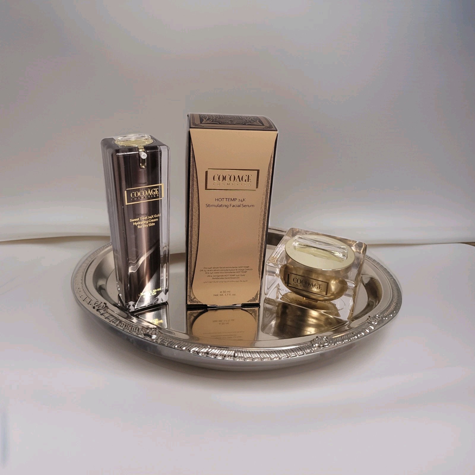 Cocoage Cosmetics HOT TEMP 24K Stimulating Facial Serum 1.7 oz 50ml New In Box