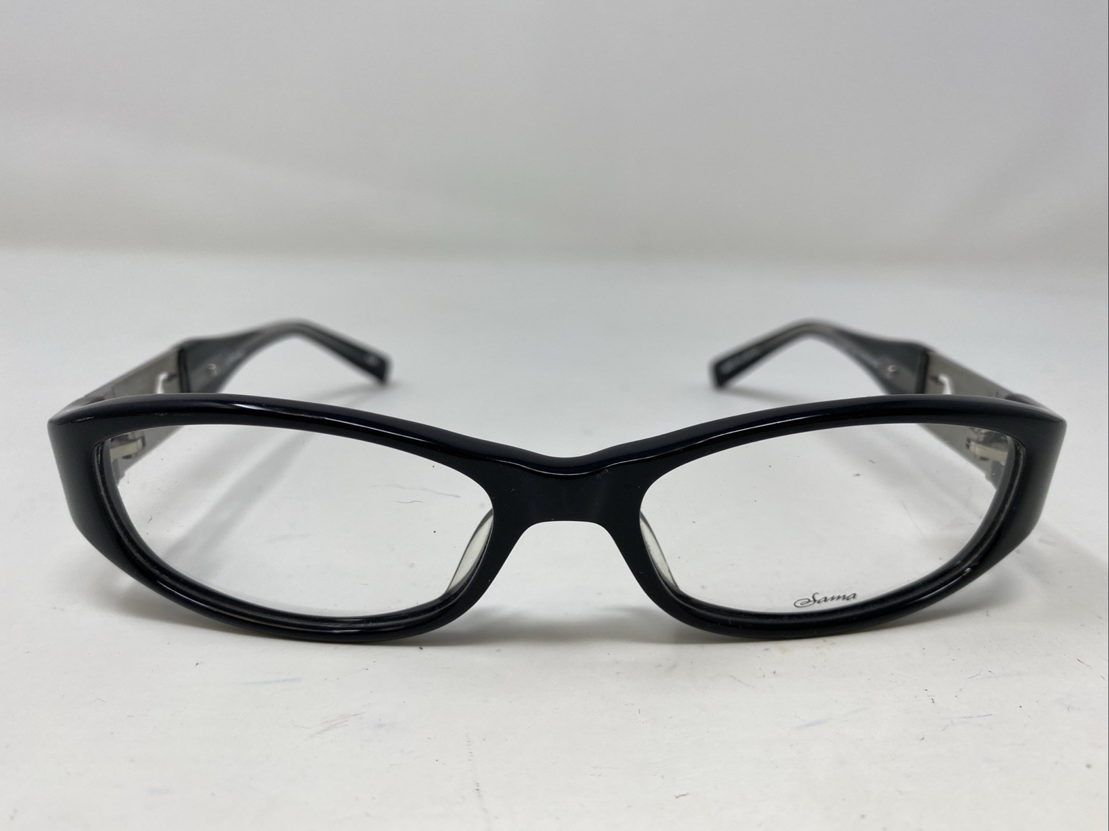 SAMA JAPAN PRECIOUS BLK 52-17-130 Black Plastic Full Rim Eyeglasses Frame F577