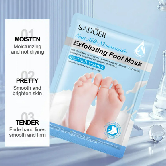 Goatmilk Exfoliating Foot Peel Mask Baby Soft Feet Remove Dead Skin (6 PCS PACK)