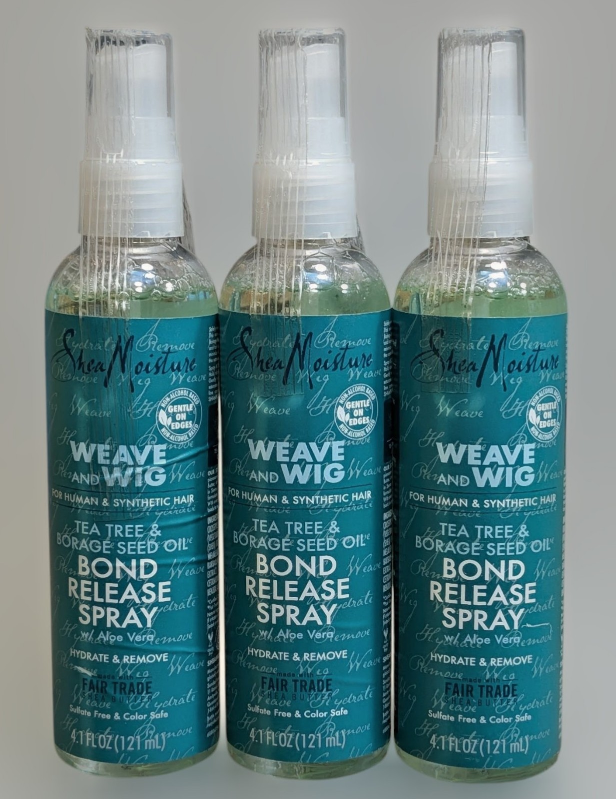 3 – Shea Moisture Weave & Wig Bond Release Spray – 4.1 Fl Oz Each