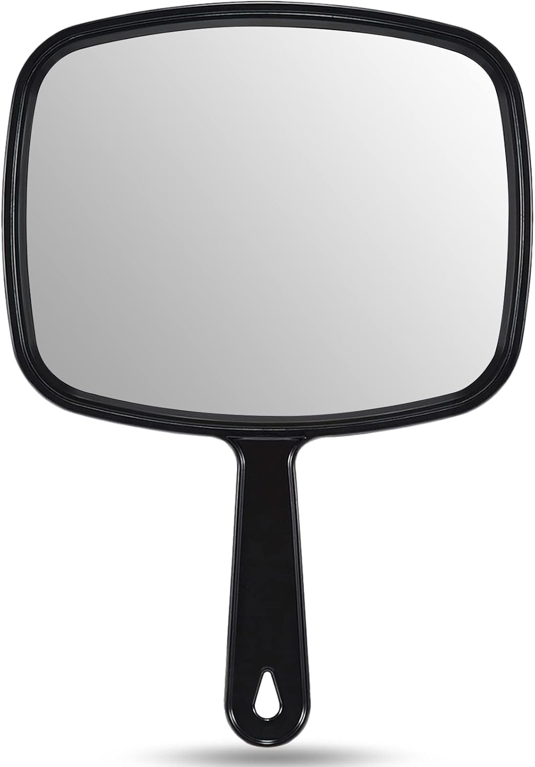 9.3″ L x 6.6″ W Hand Mirror, All Black Handheld Mirror including Handle