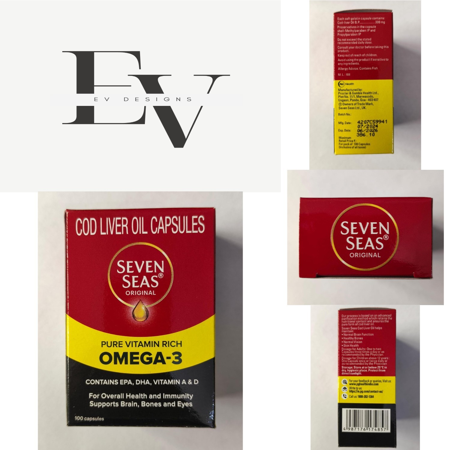 Cod Liver Oil 100 Capsules – Family Trusted since 1935 for Optimal Health