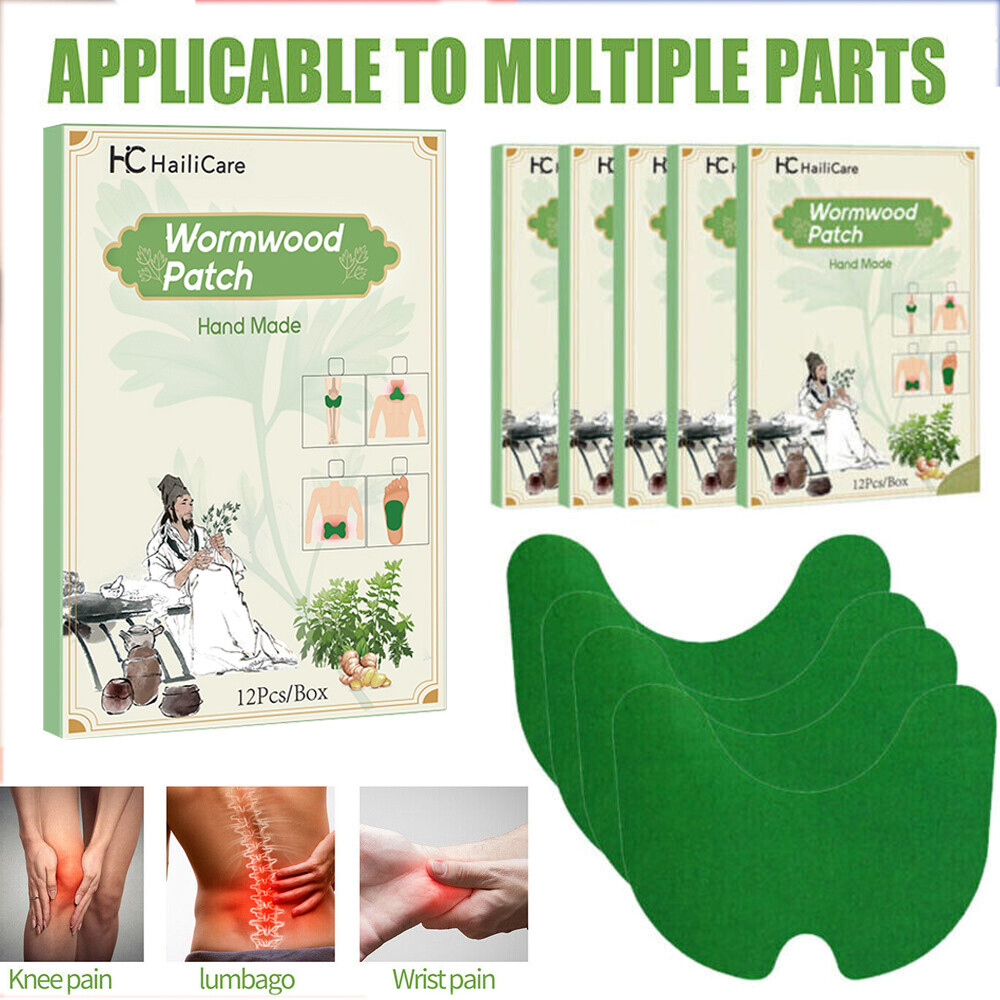 120PCS Knee Relief Patches Sticker Joint Pain Wormwood Ache Plaster Pad Health