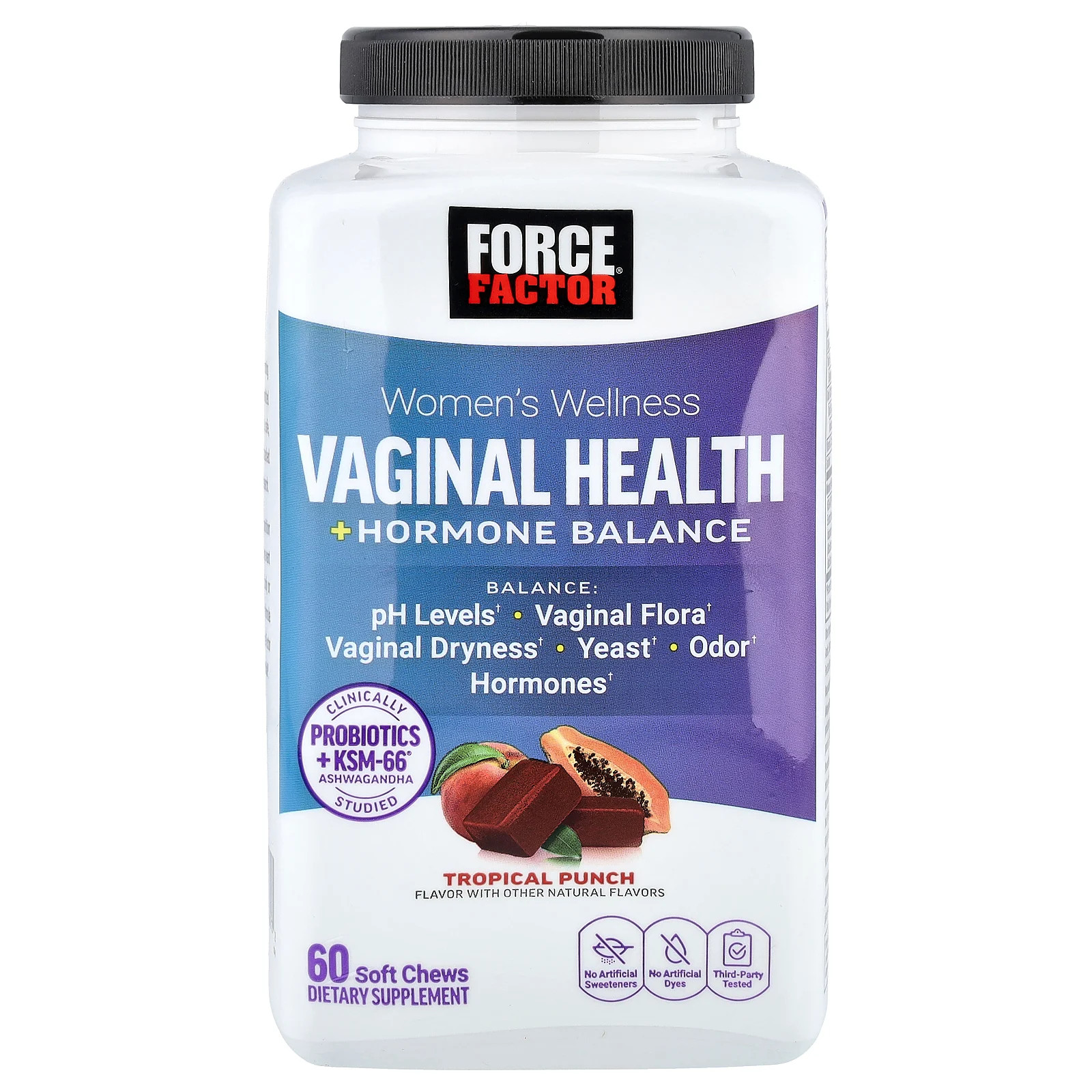 Women’s Wellness, Vaginal Health + Hormone Balance, Tropical Punch, 60 Soft