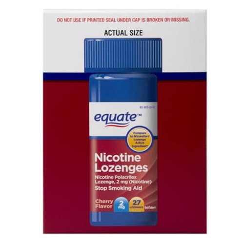 EQUATE Nicotine Lozenges Cinnamon Flavor 2 MG 108 Count Exp 1/28