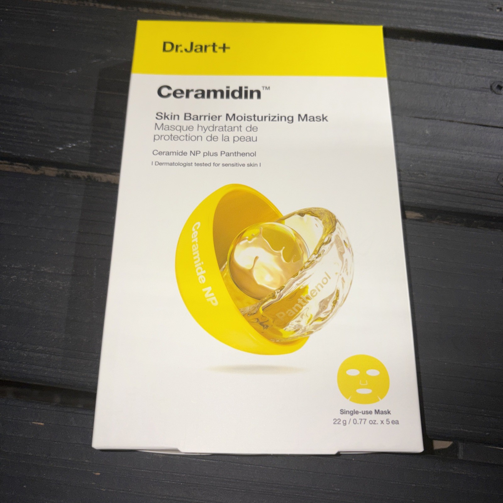NEW SEALED Dr. Jart+ Ceramidin Skin Barrier Moisturizing Mask 5 Pack Ceramide NP