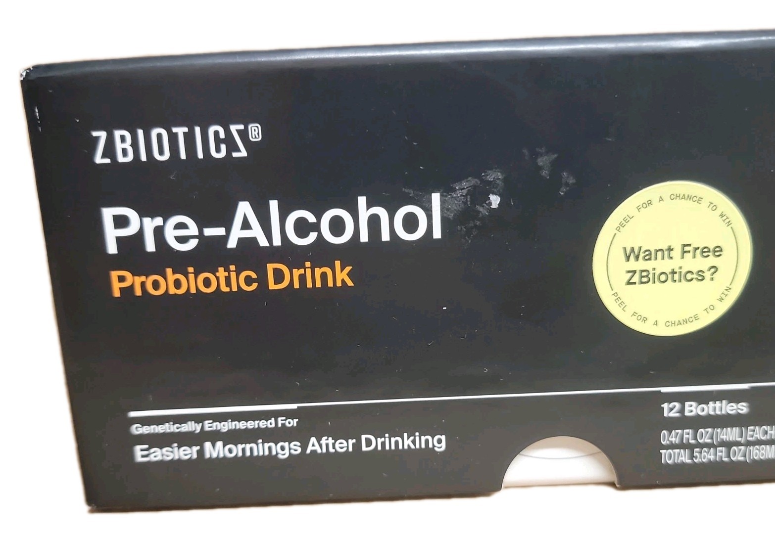 12 Pack Probiotic Feel Better After Drinking ZBiotics 0.47 Fl Oz Wake Refreshed