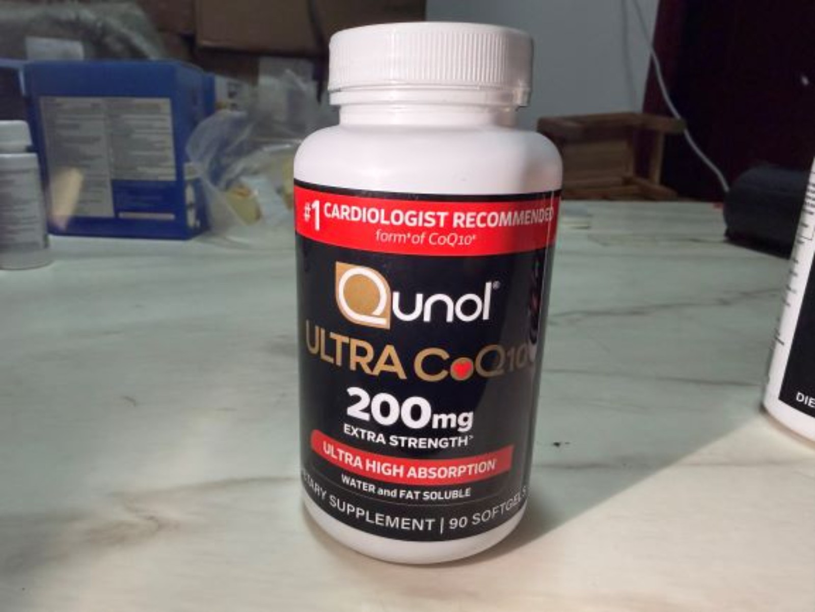 Qunol CoQ10 200mg Softgels,Ultra High AbsorptionCoenzyme Q10 Supplements-90Count