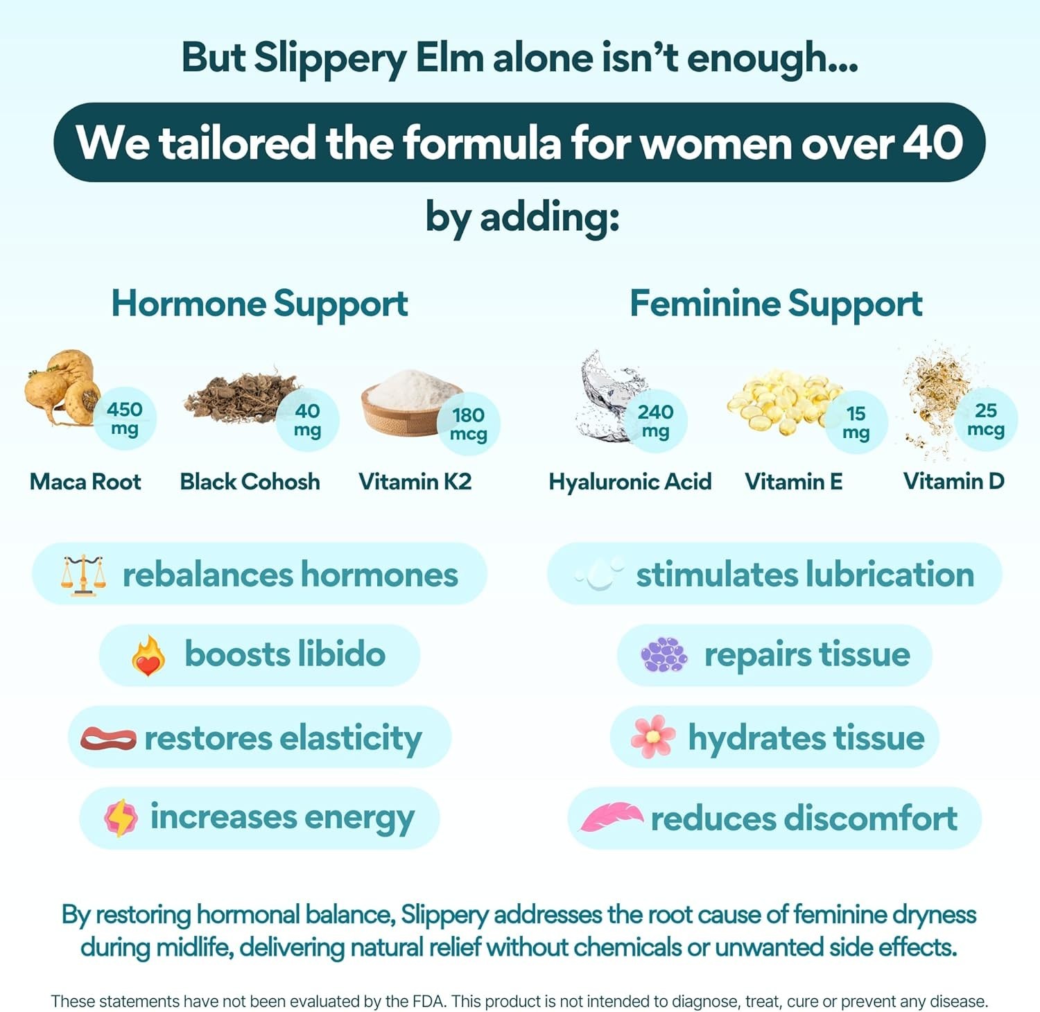 VoomVaya Slippery – Vaginal Dryness Relief for Women Over 40 – with Slippery