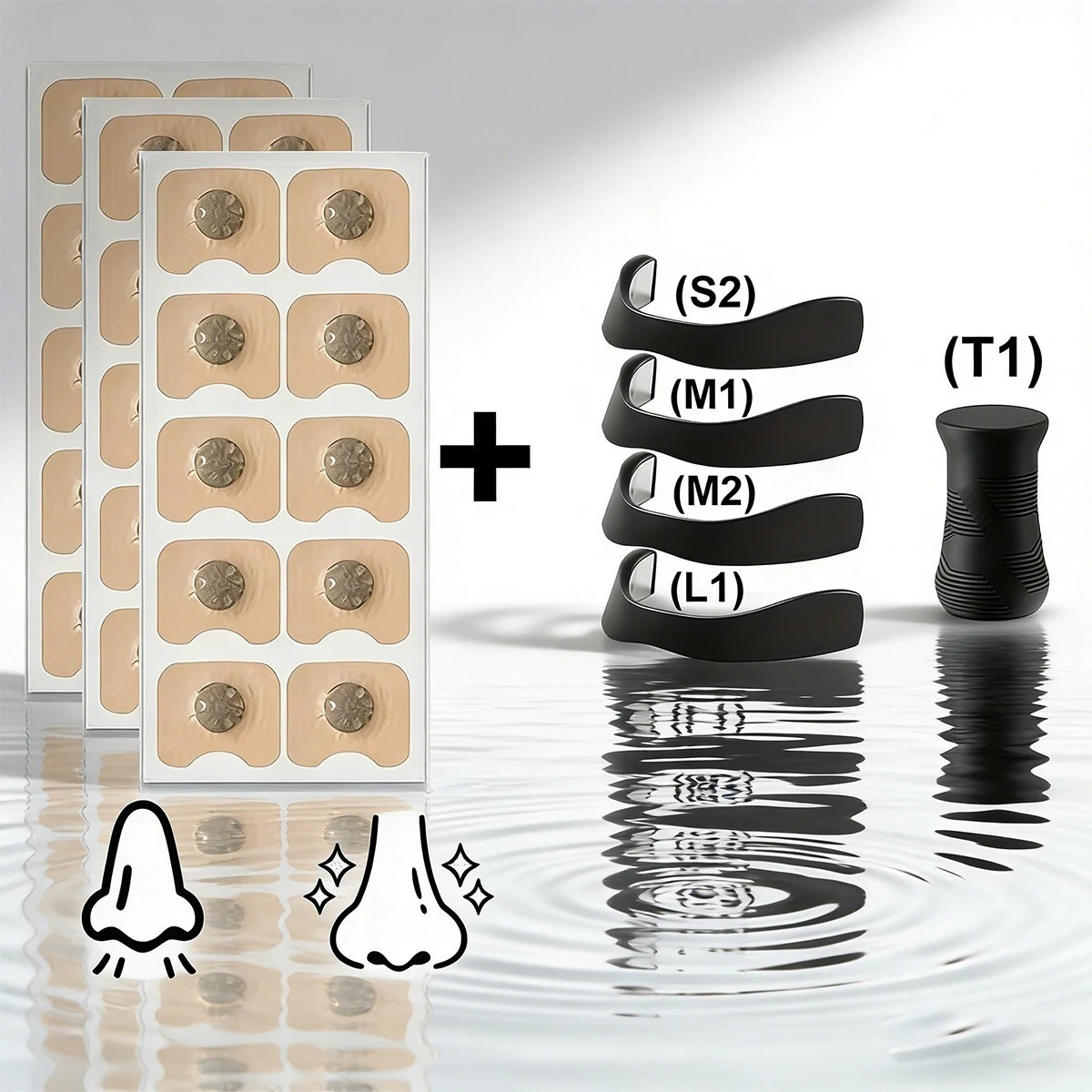 Magnetic Nasal Breathing Strips 90 Pcs