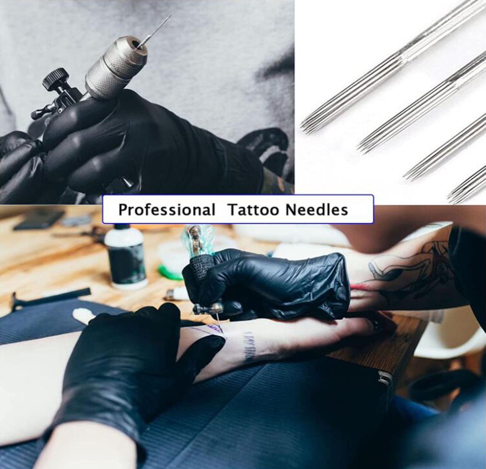 50,100 pcs Disposable Sterile Tattoo Needles Round Liner Shader Magnum Flat