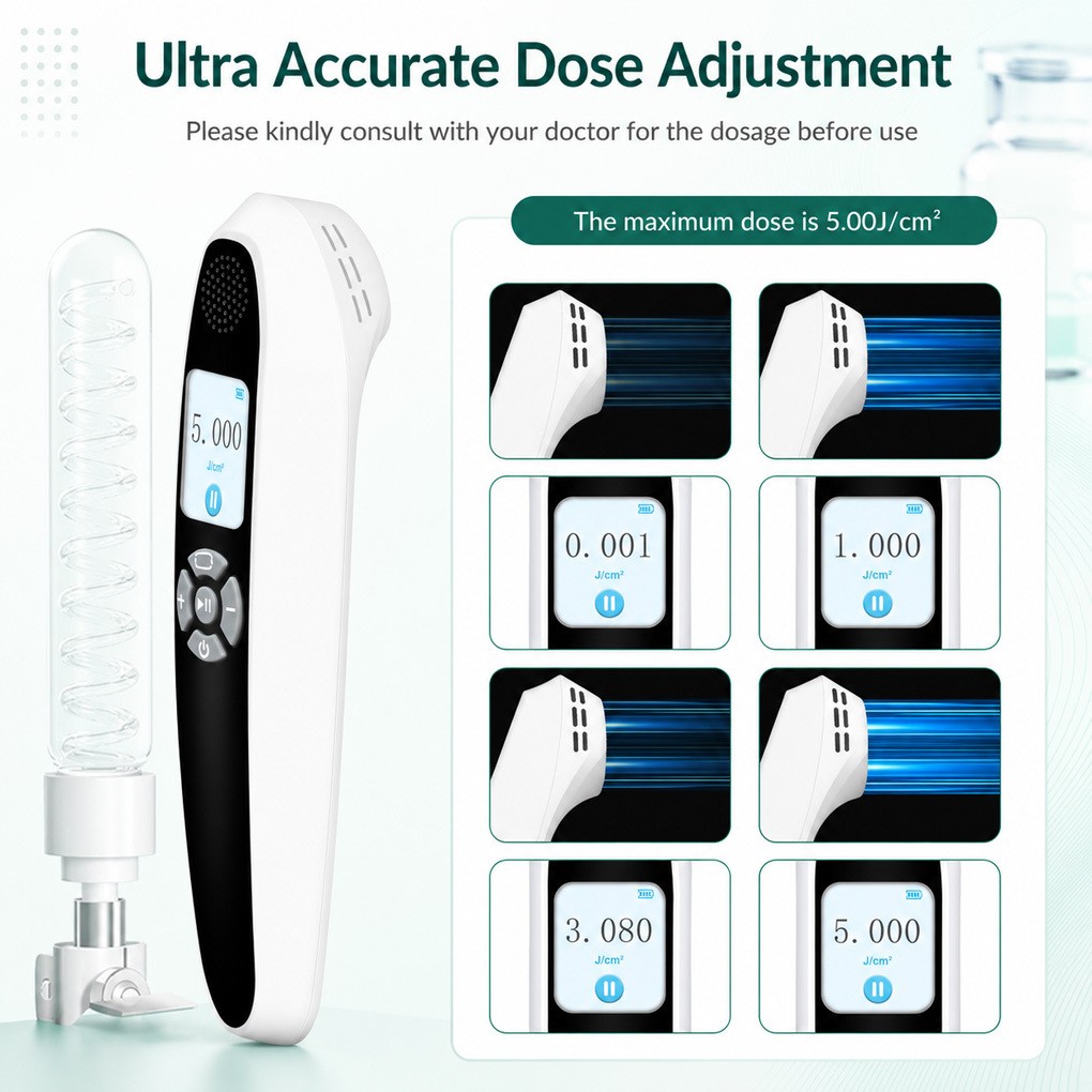 Handheld 308nm UVB Phototherapy Light for Face and Body Skin Wellness Home Use