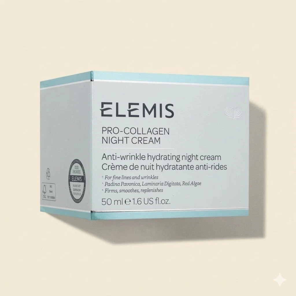 SOLISVECTOR ELEMIS Pro-Collagen Marine Night Cream 50ml 1.6oz Anti-Aging Face Tr