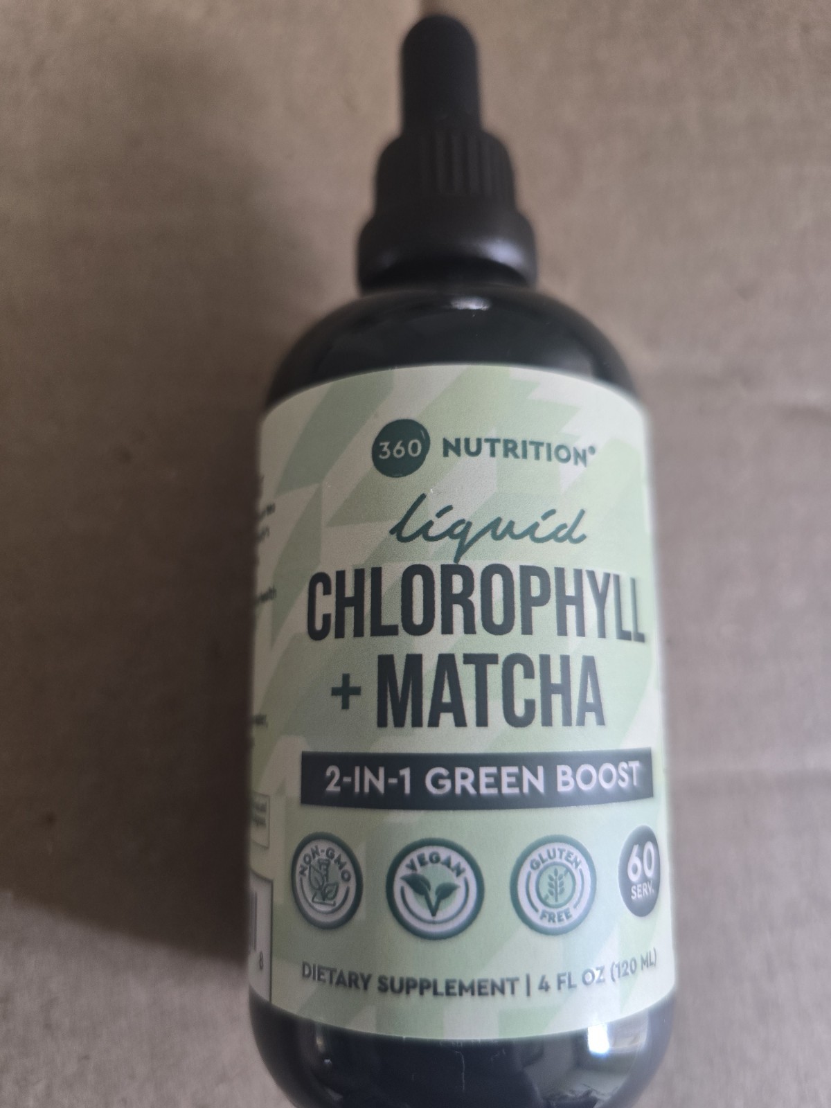 360 Nutrition Liquid Chlorophyll + Matcha Supplement Drops 4oz NEW Exp 03/2030