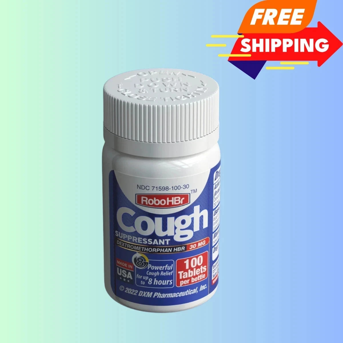 HBr Cough Suppressant 100 Tablets 30mg Dextromethorphan hbr
