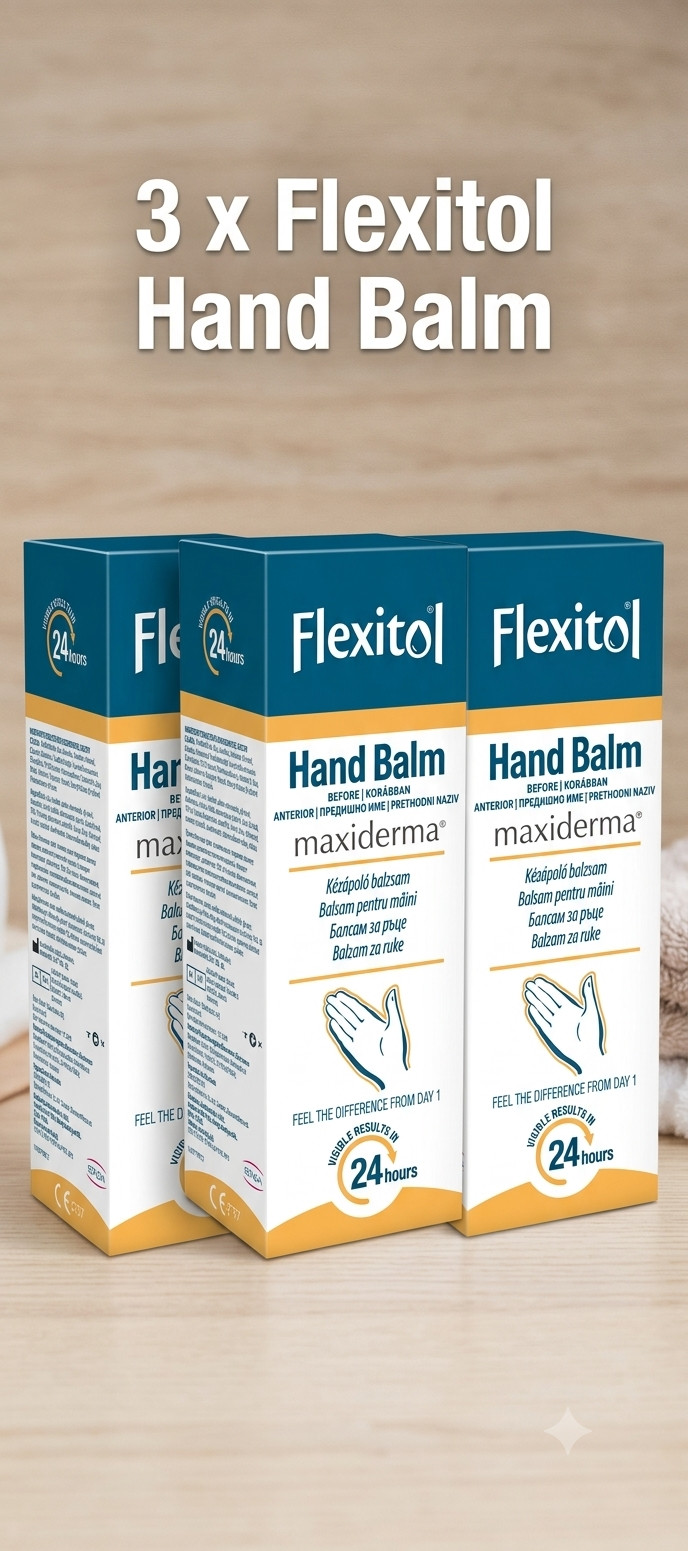 3 X Flexitol Hand Balm for Very Dry Skin with 10% Urea 56 g by Stada