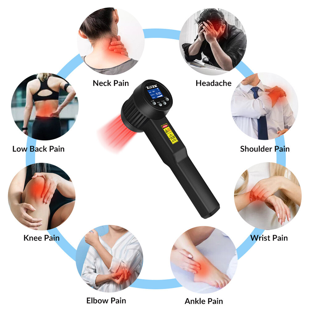 Laser Physiotherapy Device 980nm+905+808nm 5W NIR Light for Sports Injuries Pain