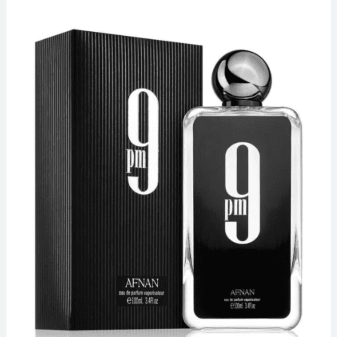 Afnan 9 PM Eau De Parfum Perfume For Men 3.4 Oz / 100 ml New