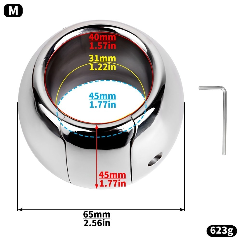Heavy Duty Stainless Steel Cock scrotum ring Stretch Ball Stretcher