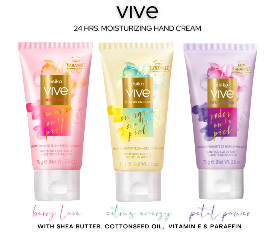Hand Cream VIVE by Esika CITRUS ENERGY Shea Butter Cottonseed Oil Vitamin E 2-Pk