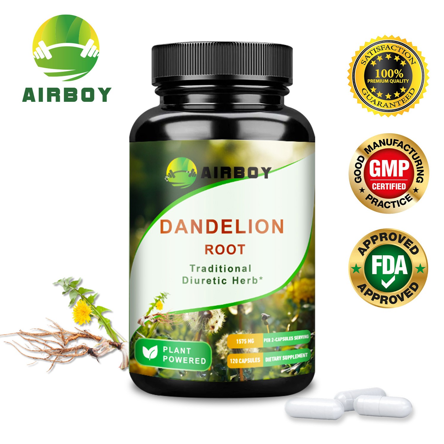 Dandelion Root 1575mg – Liver Kidney Health,Cleansing & Detox, Digestive Support